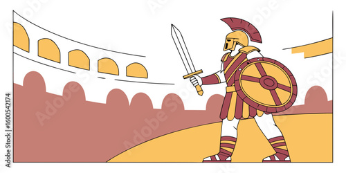 vector illustration of a knight