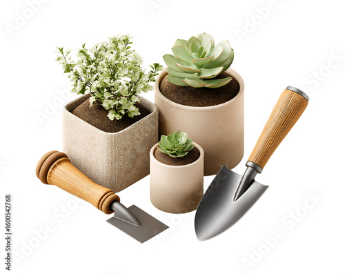 gardening equipment isolated on a transparent background