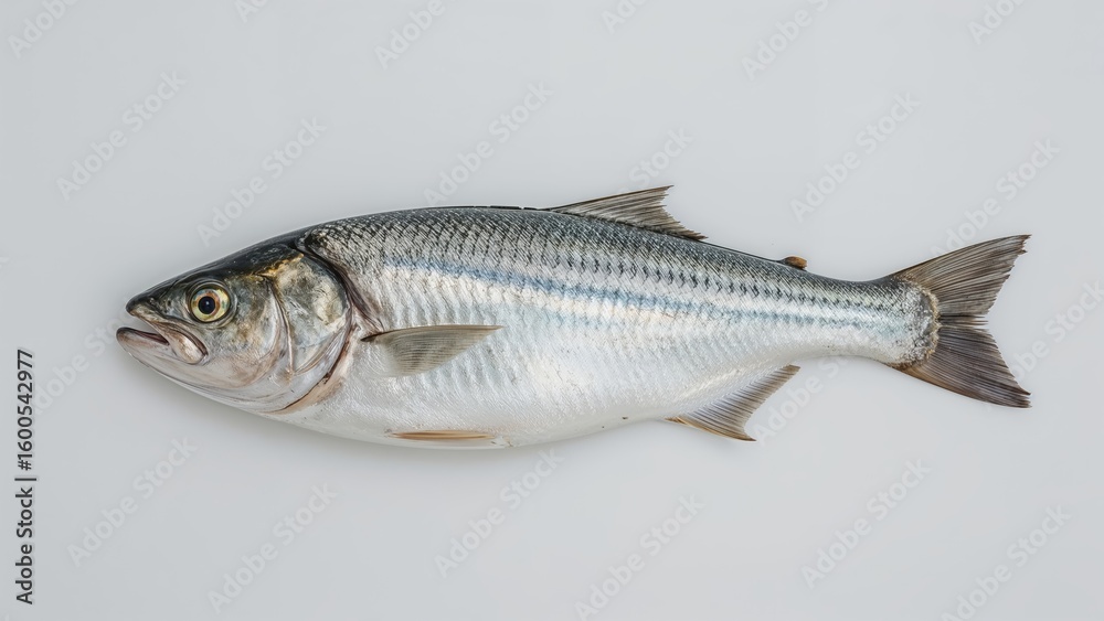 Naklejka premium Just brushed fish ready for meal preparation