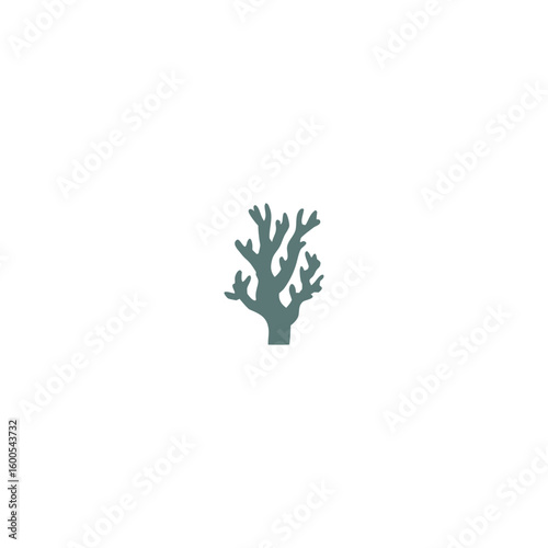 Wallpaper Mural sea corals and seaweed silhouette Torontodigital.ca