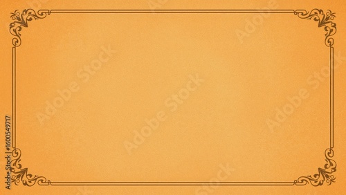 Vintage invitation template with elegant design and strong base, easily customizable with adjustable orange tones