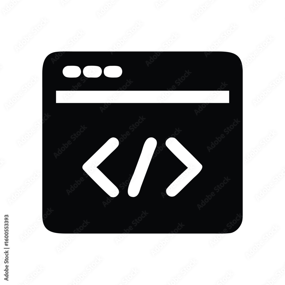 Clean Web Development Icon for Coding Design Clean Web Development Icon for Coding Design