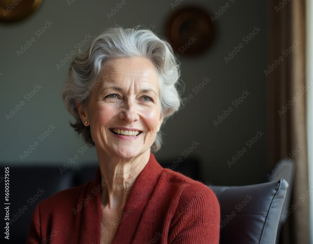 Head shot portrait 60 years old smiling grey haired lady on retirement looking at camera making video call enjoying happy life Profile picture of beautiful stylish middle aged woman in social network Head shot portrait 60 years old smiling grey haired lady on retirement looking at camera making video call enjoying happy life Profile picture of beautiful stylish middle aged woman in social network