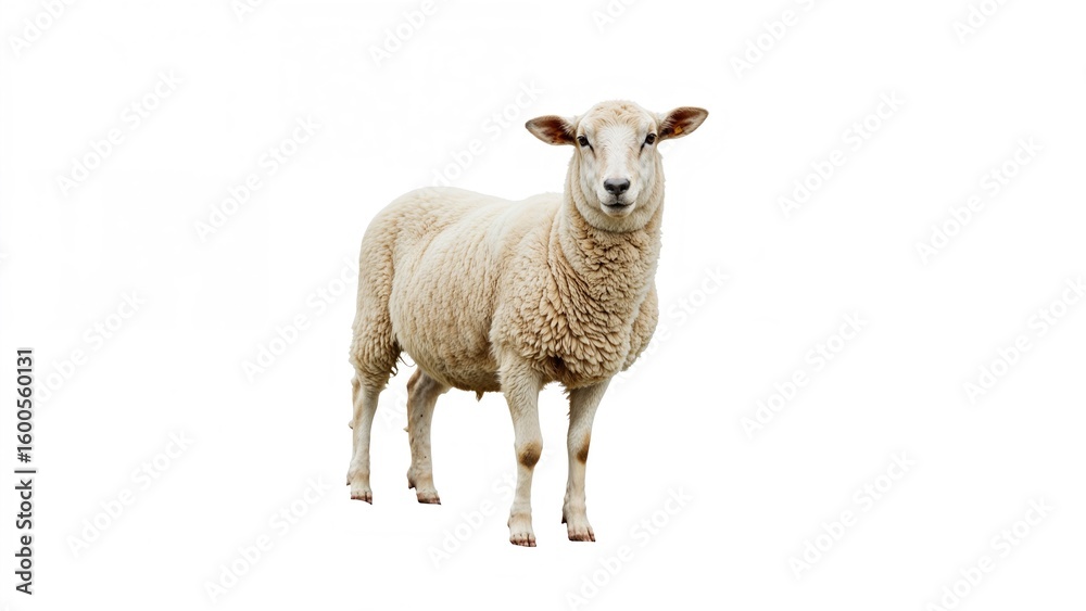 Fototapeta premium Lamb isolated on a plain white backdrop