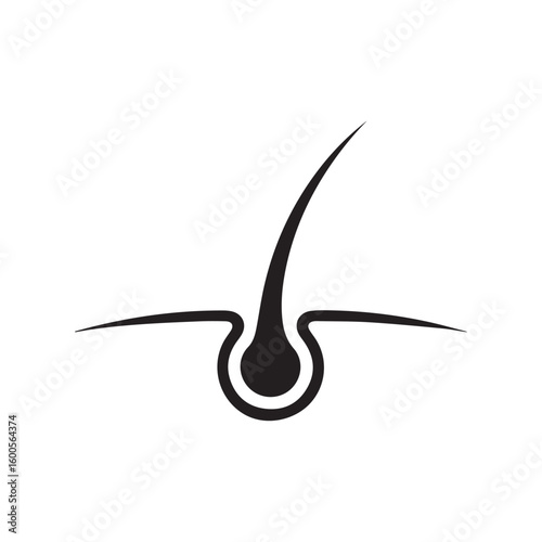 Hair Follicle Icon Vector Illustration for Dermatology and Hair Care