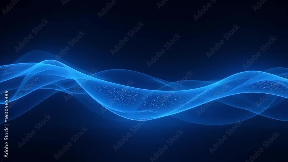 Abstract blue wave background animation loop for technology presentation and graphic design projects