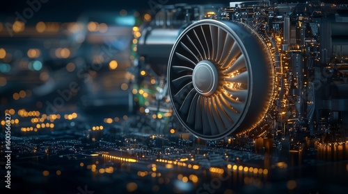 Innovative technology showcase industrial setting close-up image high-tech environment futuristic concept