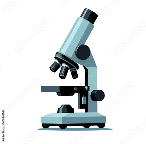 microscope isolated on white