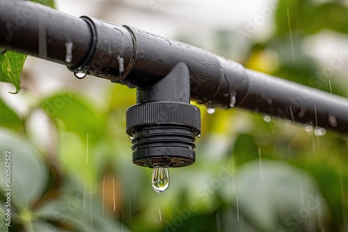 Drip irrigation system in greenhouse
