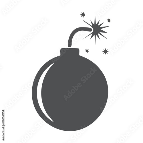 bomb with burning fuse