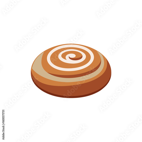 cinnamon roll with frosting swirl.svg