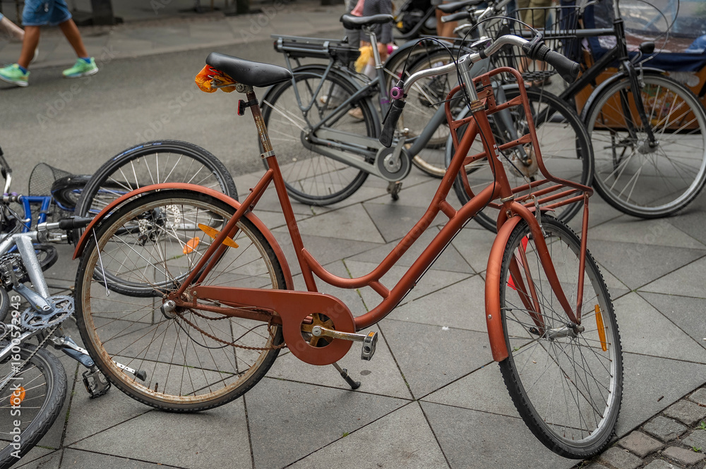 22-07-2025 Aarhus, Denmark - The bicycle city in Jutland with all kinds of bicycles in all colors 22-07-2025 Aarhus, Denmark - The bicycle city in Jutland with all kinds of bicycles in all colors