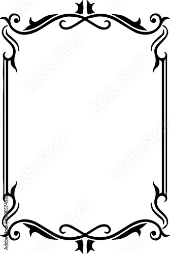 decorative frame with floral ornament, Frame with Floral Accents with ornate border for Empty page decoration, picture frames, invitations and greeting card template framing