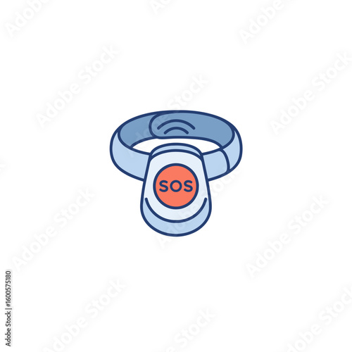 Elderly Fall Alert Sensor Icon