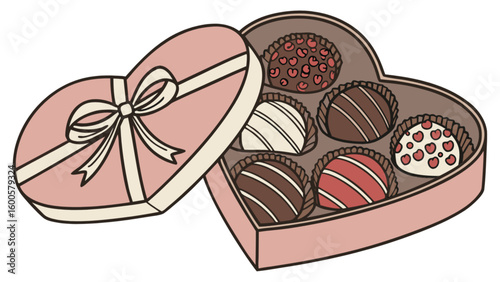 Heart shaped chocolate box valentine's day gift for her romantic present candy sweets dessert love treat 100