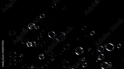 iridescent soap bubbles rise up 4k super slow motion