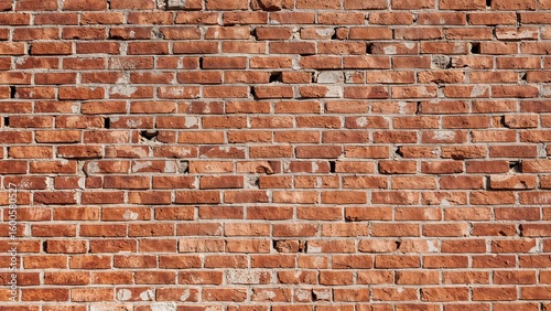 Rustic brick wall backdrop, old urban area