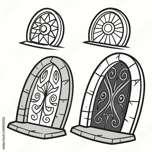 easter eggs vector illustration