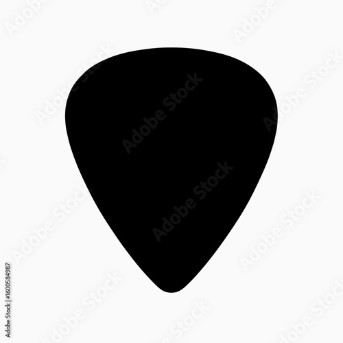 Guitar Pick Icon Representing String-Plucking Accessory (Filled)