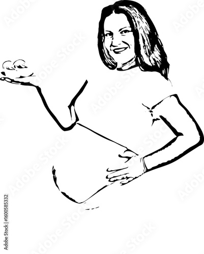 Smiling pregnant woman
