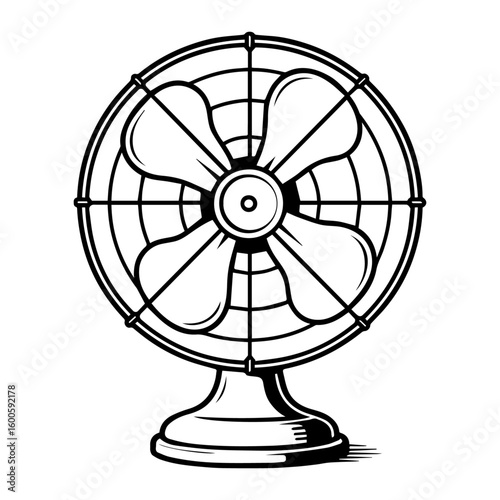 old electric fan vector
