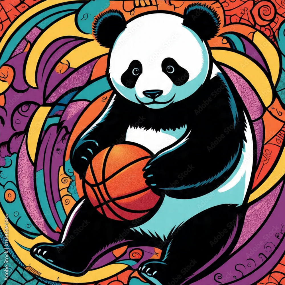 Obraz premium The Panda Wangi - Art Abstract Panda