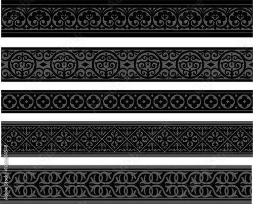 vector sketch illustration silhouette design ornament decoration background pattern byzantine