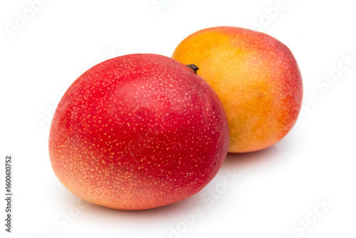 Ripe Kent Mango's isolated on a white studio background.