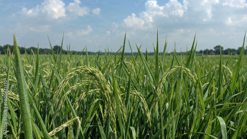 Obraz premium Grains planted in rural fields