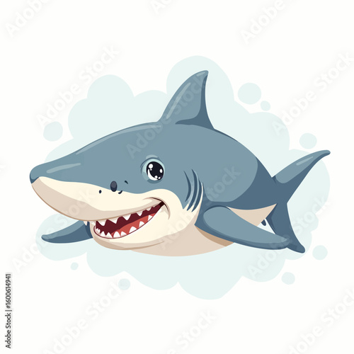 Cute Shark Cartoon Very Cool Design