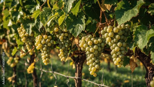 Wallpaper Mural Mature pale grapes growing on vines Torontodigital.ca