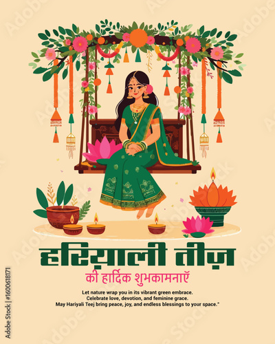 Hariyali Teej celebrates love, devotion, and greenery with joy and traditional rituals.