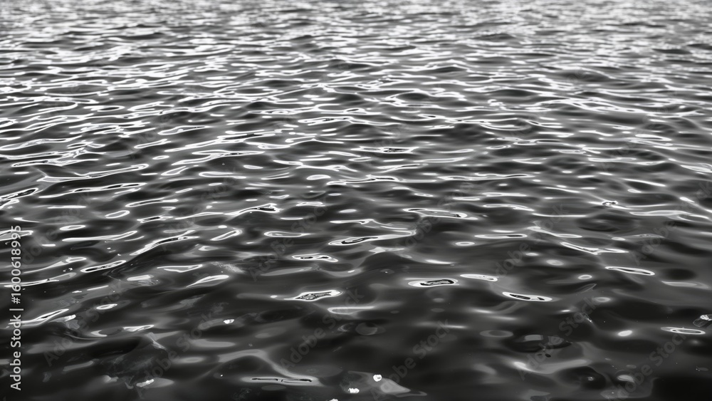 Black and white reflections creating ripples on water Black and white reflections creating ripples on water
