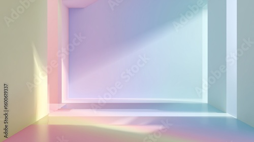 Soft pastel background for product display, enhanced with delicate interplay of shadow and light.