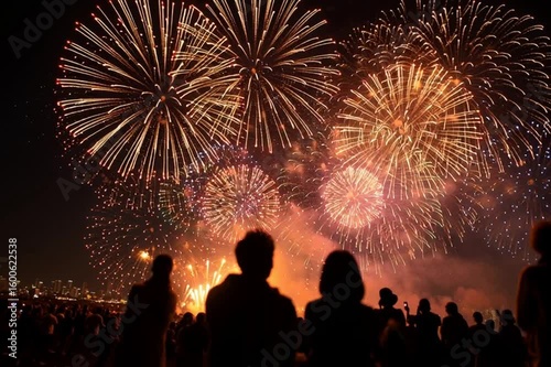 fireworks in the city
