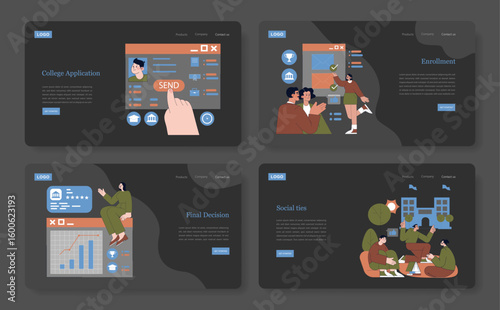 Сollege Сhoice. Flat Vector Illustration