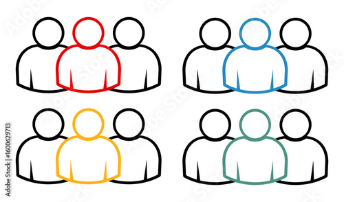 Symbol, ikona ludzi. Plik wektorowy.