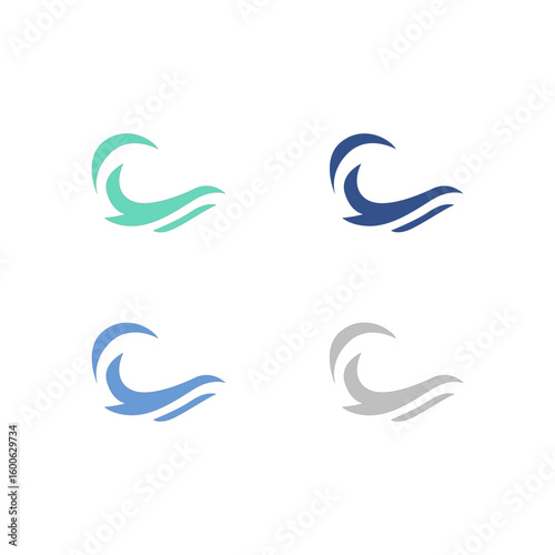 WATER SPLASH SIGN SYMBOL LOGO VECTOR
