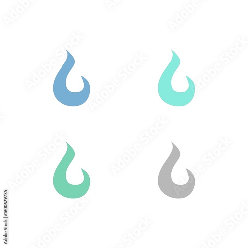 WATER SPLASH SIGN SYMBOL LOGO VECTOR
