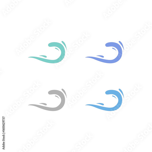 WATER SPLASH SIGN SYMBOL LOGO VECTOR
