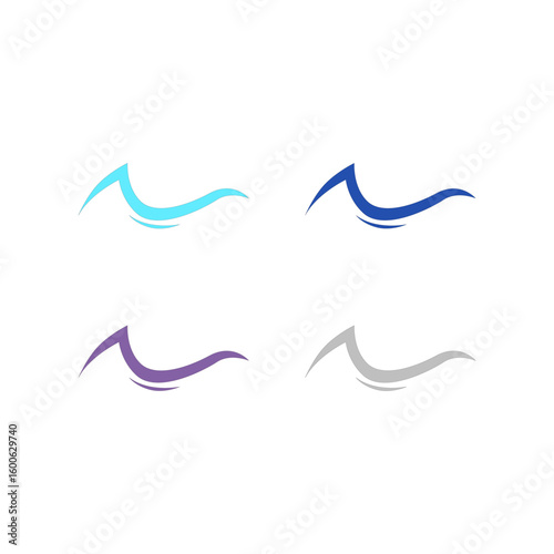 WATER SPLASH SIGN SYMBOL LOGO VECTOR
