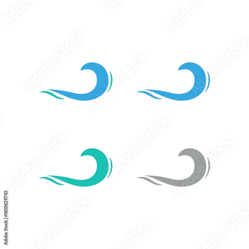 WATER SPLASH SIGN SYMBOL LOGO VECTOR

