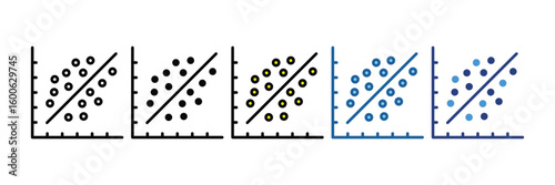 Scatter Plot  Icon Element For Design