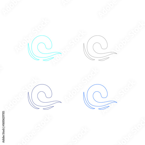 WATER SPLASH SIGN SYMBOL LOGO VECTOR
