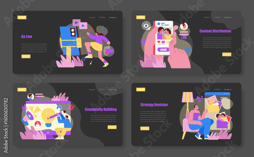 Digital Marketing Concept with Engaging Vector Illustrations
