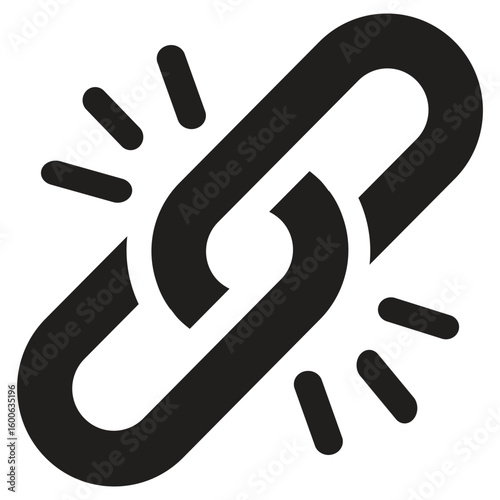 Broken Link Illustration Icon