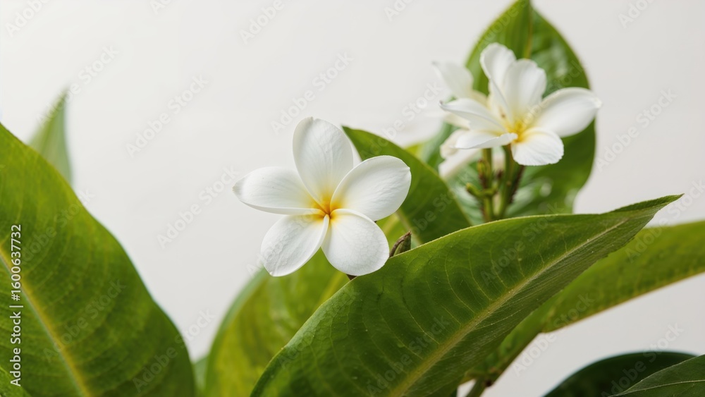 Obraz premium White Plumeria Flower