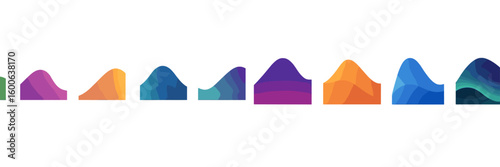 Gradient color wave design showcasing various shades and smooth transitions for modern digital art applications