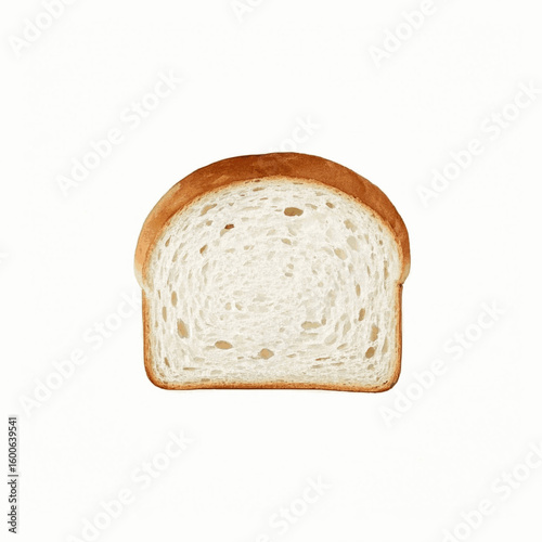 Pale Loam White Bread isolated watercolor vector illustration svg