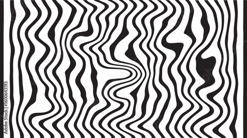 Black and white wavy vertical stripes pattern abstract